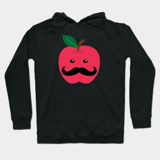 Quirky Apple Moustache Man Hoodie